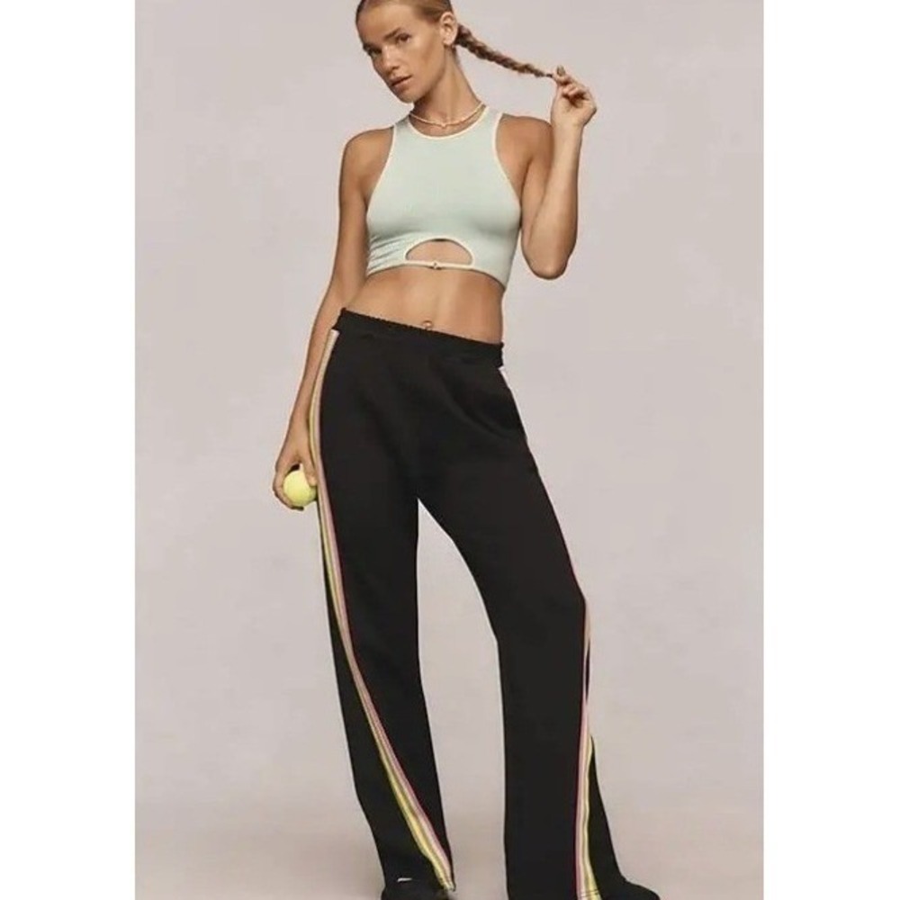NEW Spiritual Gangster Embry Flare Track Pants Black Small